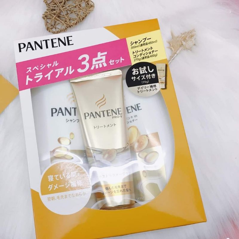 [Chính Hãng] Bộ Dầu Gội Xả Set 3 món Pantene Nhật Bản, Dầu gội Pantene Nhật Bản, Phục hồi hư tổn