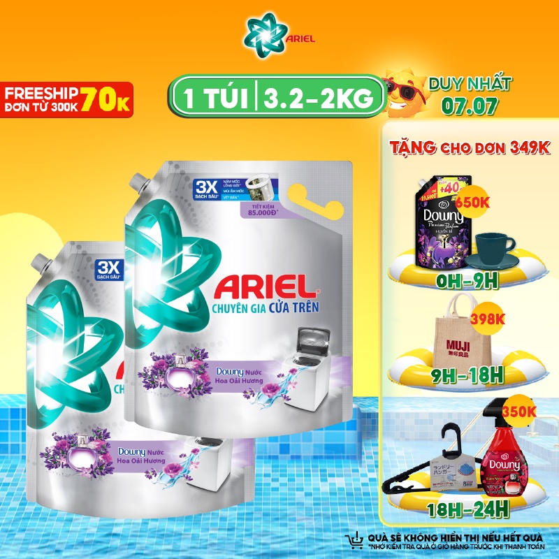 Ariel Matic nước giặt Túi hương hoa oải hương 2KG 3.2KG