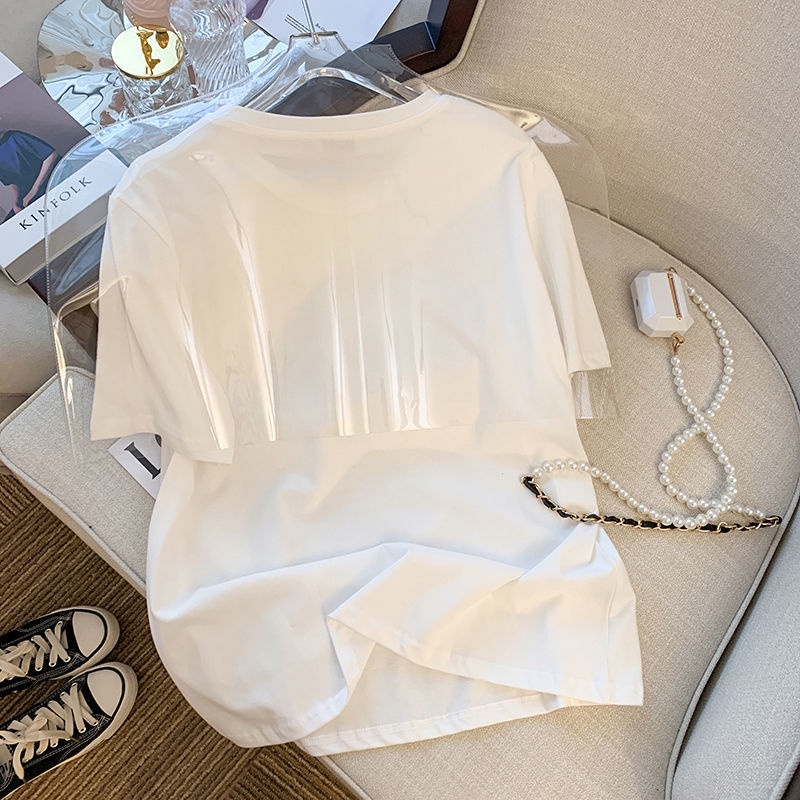 Áo Kiểu Tay Ngắn Dáng Rộng Hở Vai Thiết Kế Dễ Thương