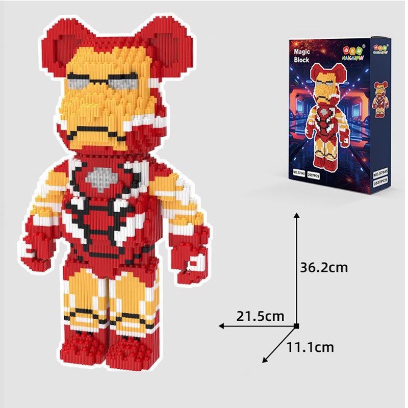 Bộ xếp hình lắp ráp gấu Bearbrick size lớn