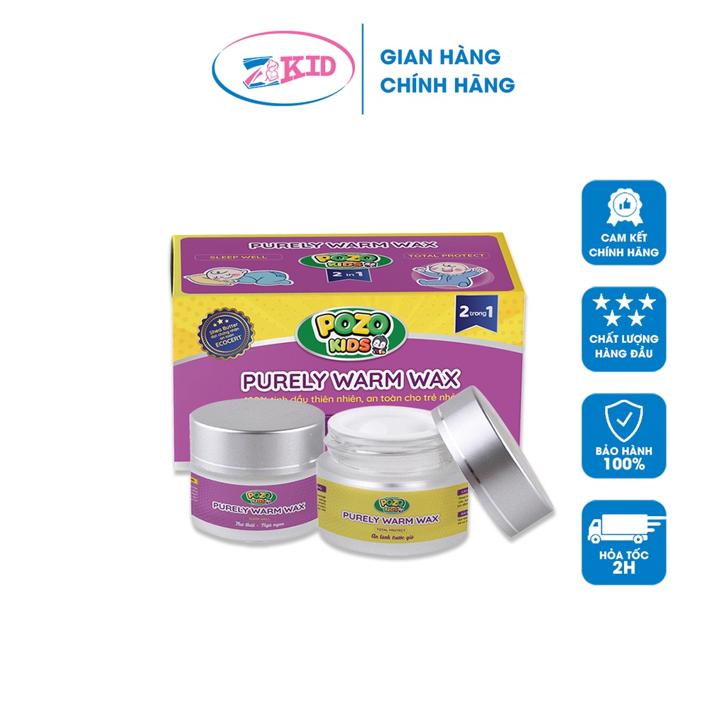 Sáp giữ ấm POZOKID, giúp bé đỡ ho, ngạt mũi, bé nằm điều hoà và đỡ đau bụng lạnh