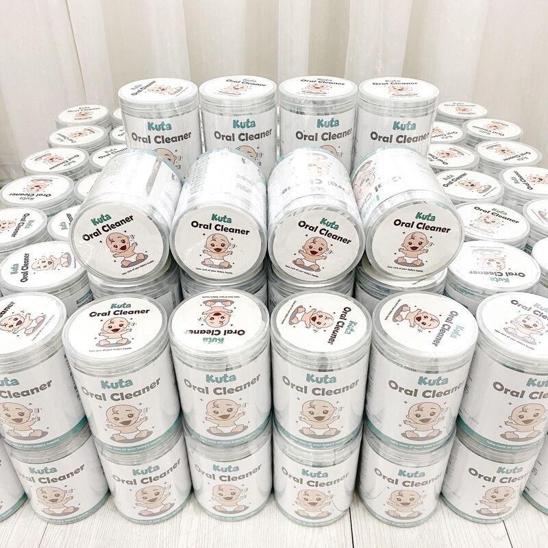 Rơ lưỡi tưa lưỡi cho bé KUTA, dệt sợi cotton 100%, mềm mại, kháng khuẩn, an toàn và sạch sẽ [Hộp 30 chiếc]