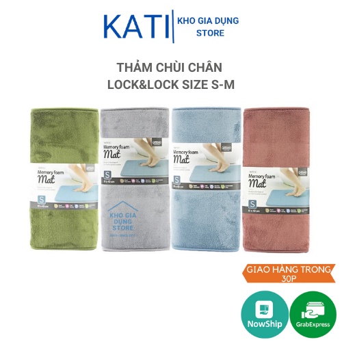 Thảm chùi chân MEMORY FOAM Lock&amp;Lock size S M - MAT512 MAT513 đủ màu