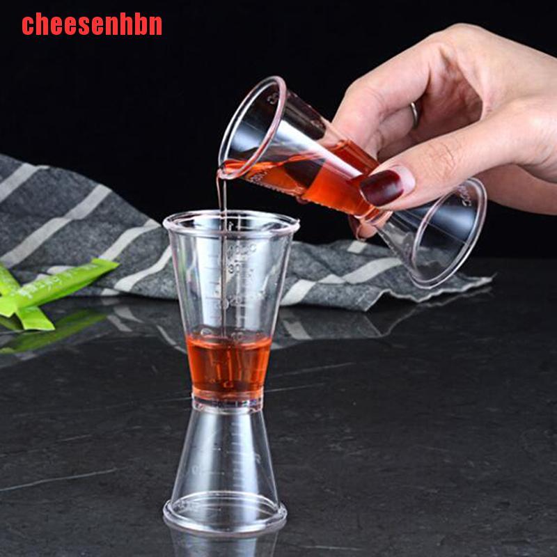 [cheesenhbn]Plastic Jigger Single Double Cocktail Wine Short Drink Bar Party Measure Cup