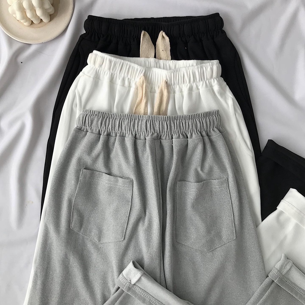 Quần Ống Rộng Nữ Cạp Rút Quần Vải Chất Gân Mềm Phong Cách Năng Động Trẻ Trung VEMON Siêu Hot Hit Eo Co Giãn 2790