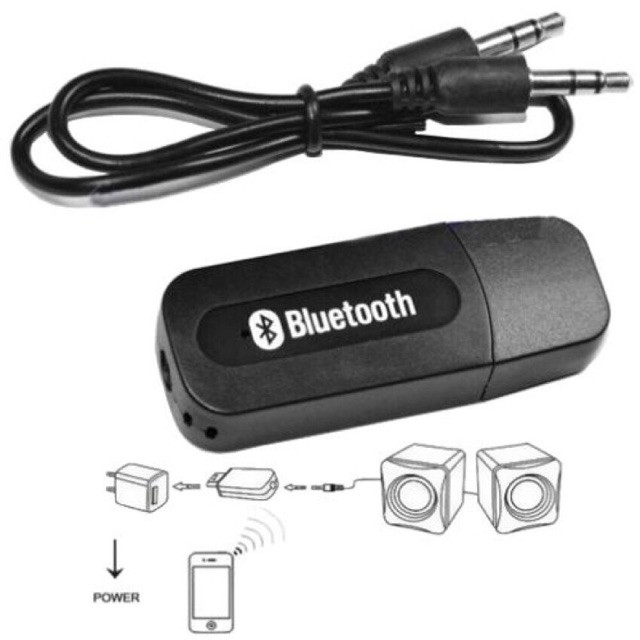 [Trong 1 nốt nhạc] Biến loa thường thành loa Bluetooth -  USB Bluetooth YET-M1 - Cho loa thường và ô tô - Jack 3.5'mm