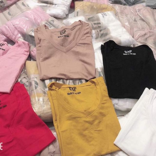 Áo cotton đũi cổ tim