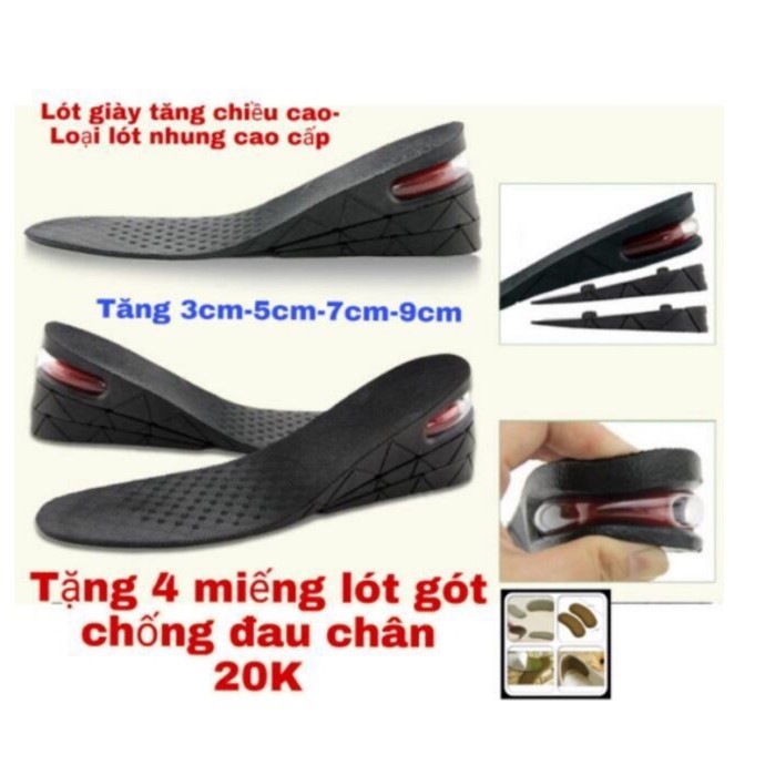 Miếng Lót Giày Độn Đế Tăng Chiều Cao 3cm -9cm ( đệm gót giầy nửa bàn / cả bàn chân)