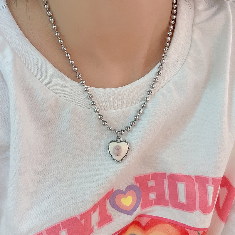 Dễ Thương Vòng cổ Mặt Hình Thỏ Và Bò Sữa Đáng Yêu Cho Nữ