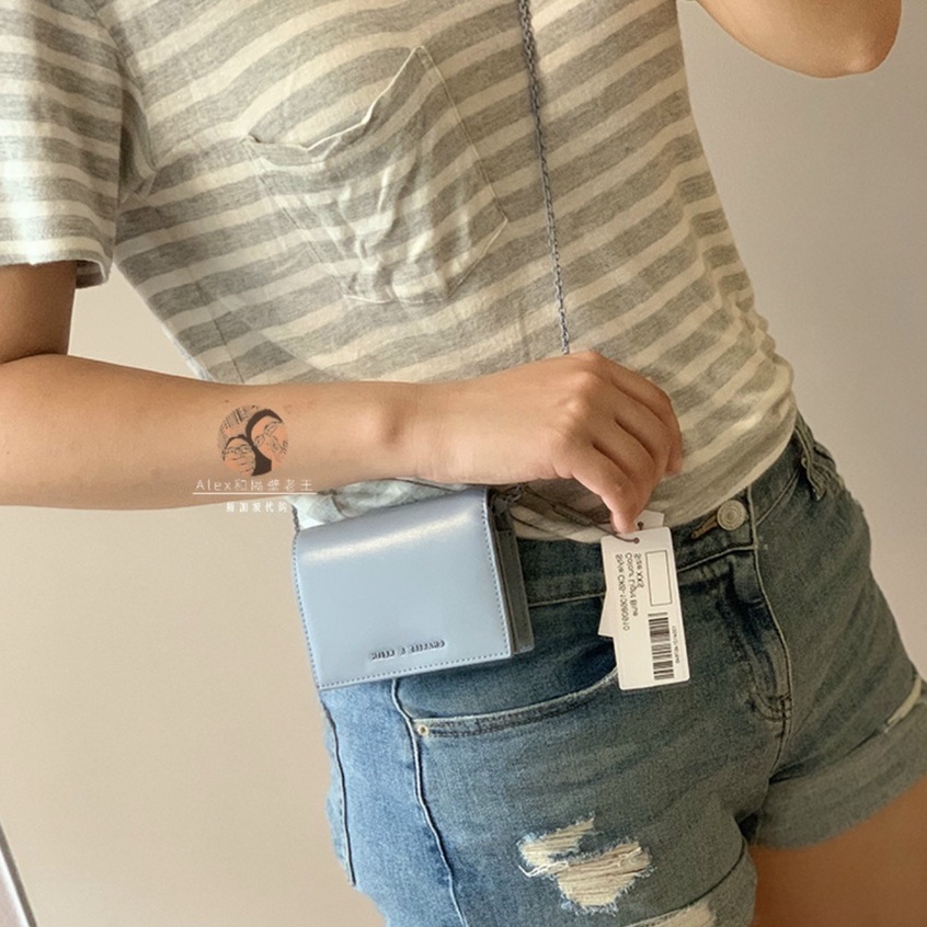 ví nữ CK6-10680910 siêu hot màu xanh dương kèm dây đeo