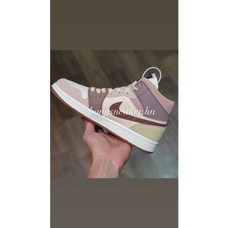 [JD2021MIDPINk]  Giày thể thao cổ cao nữ JD hồng đỏ vàng "JD 1 MID Purple  Red Beans Hồng đậu nữ Ảnh thật | BigBuy360 - bigbuy360.vn
