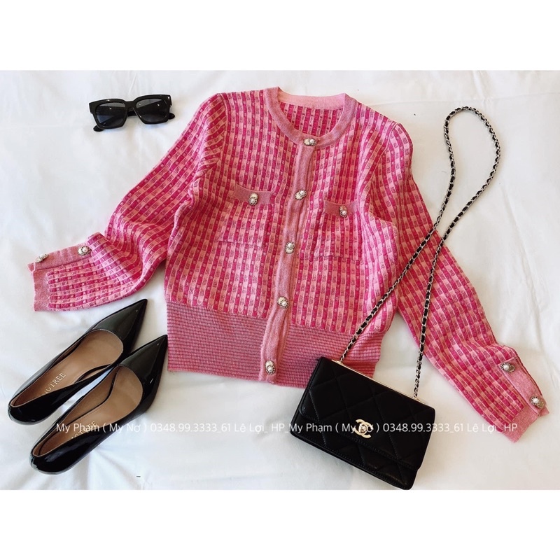 BÁN SỈ ÁO LEN KẺ NHŨ HỒNG CHO NỮ - Loại dài tay | BigBuy360 - bigbuy360.vn