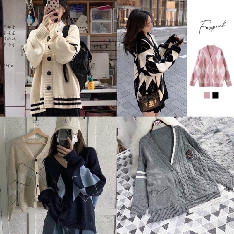 Áo khoác cardigan len nữ Quảng Châu nhiều mẫu