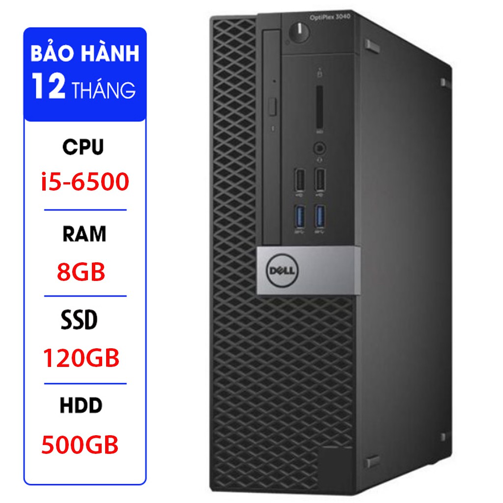 Case máy tính Dell Optiplex 3040 SFF core i5 6500 ram 8Gb SSD 120Gb. quà Tặng. Bảo hành 24 tháng. Hàng Nhập Khẩu