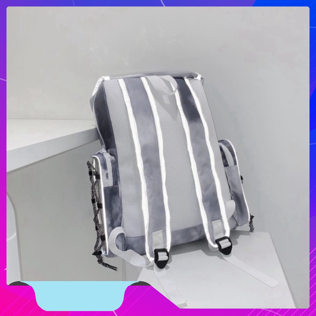 Balo Banawa Đen Tie Dye See Thru Backpack tặng giấy thơm[ Ảnh thật ]