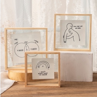 Khung ảnh gỗ để bàn diy decor trang trí 10x10, 15x15