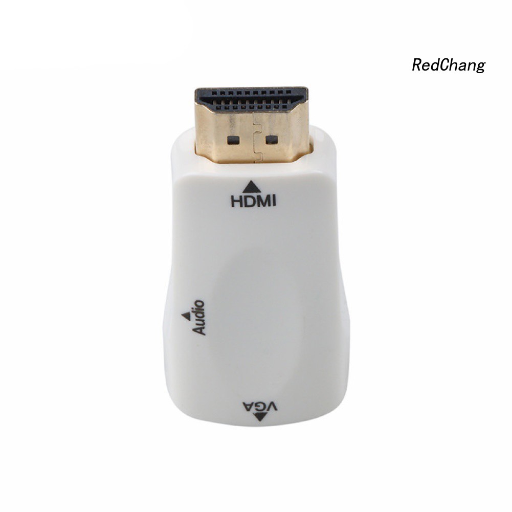 Đầu chuyển đổi HDMI sang VGA HD 1080p có cổng âm thanh dành cho PC / Laptop