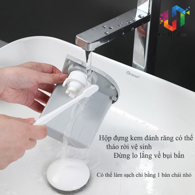 [HÀNG ĐẶT TRƯỚC] Bộ dụng cụ nhả kem đánh răng tự động 2,3,4 cốc tích hợp giá treo bàn chải đa năng ENON- chất liệu ABS