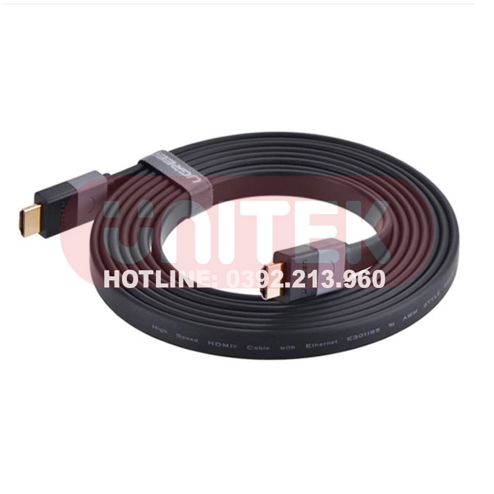 Dây HDMI Dẹt Dài 1.5M/3M Lõi Đồng cao cấp Ugreen 30109/30111