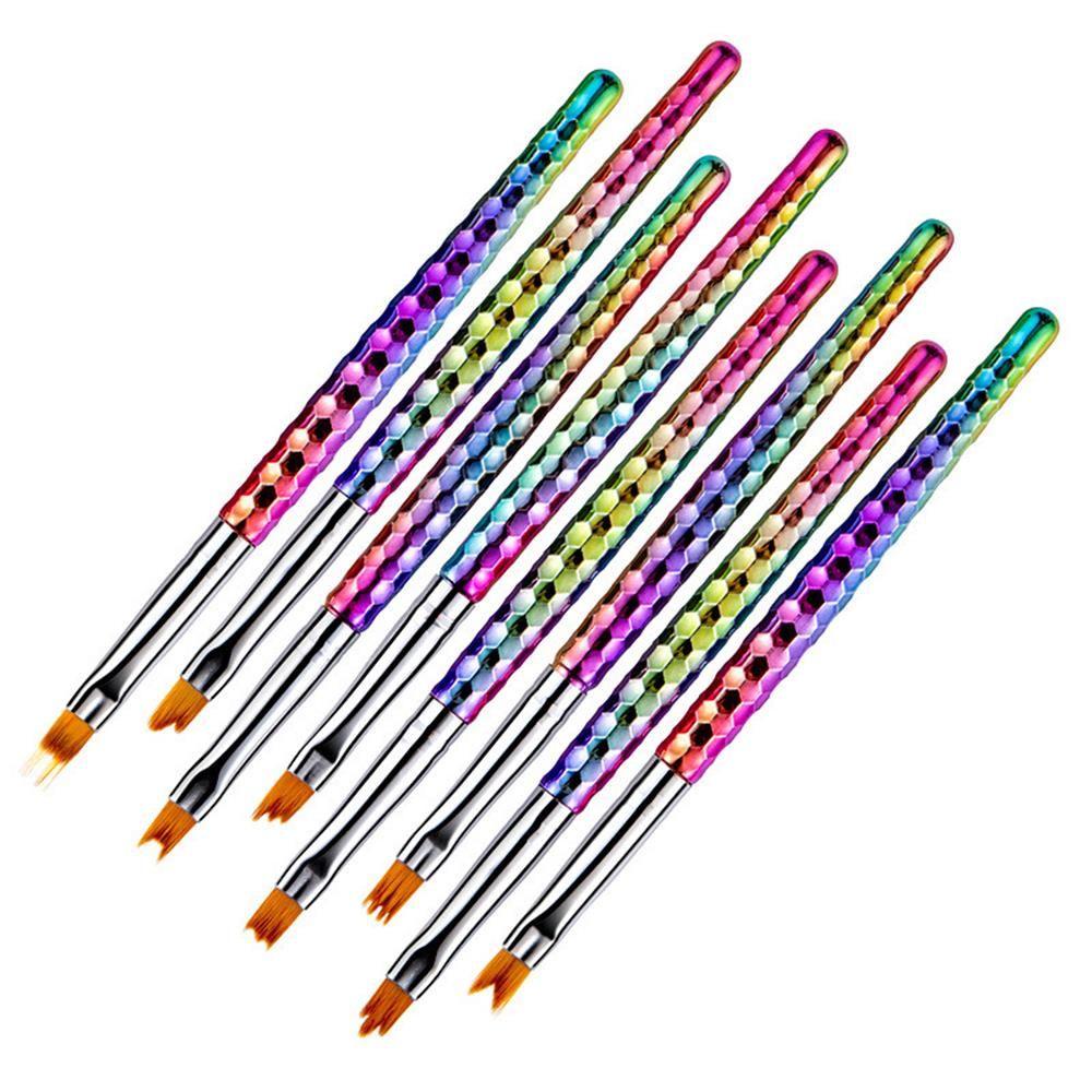 Cọ Sơn Móng Tay Acrylic Với Tay Cầm Bằng Gỗ Hình Hoa Thời Trang