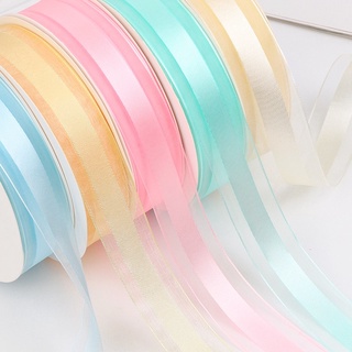 Ruybăng voan/ ri băng voan/ ribbon lụa satin phối voan - Ruybăng sợi organza - ribbon/ ruybang ren - ribbon/ ruybang sat