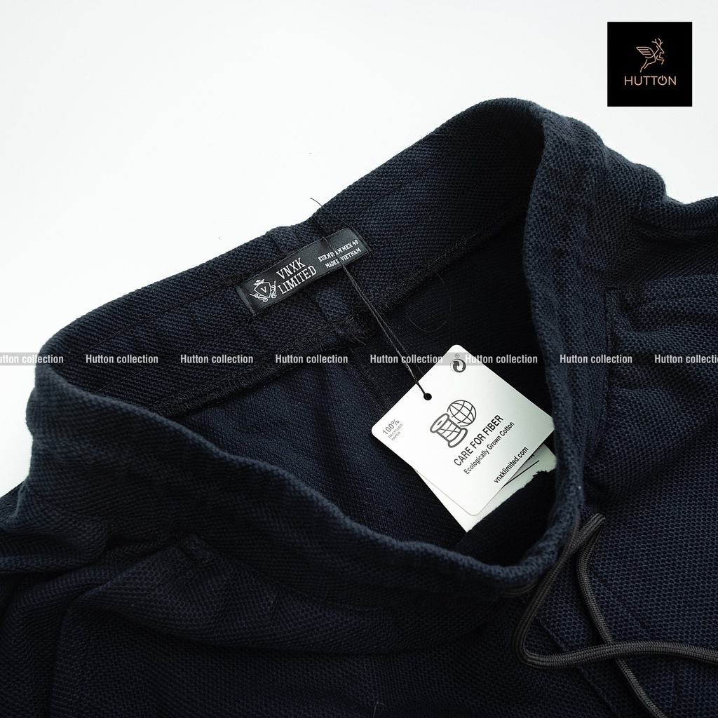 Quần JOGGER PIQUE COTTON GIÃN NHẸ THAN ĐEN