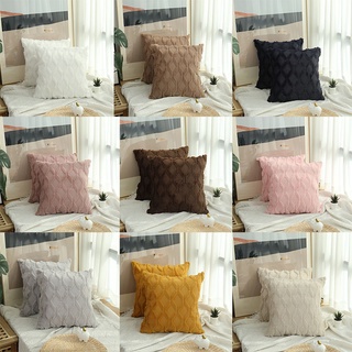 Vỏ gối vuông vải nhung họa tiết vân kim cương trang trí sofa/nhà ở/tiệc 40/45/50cm