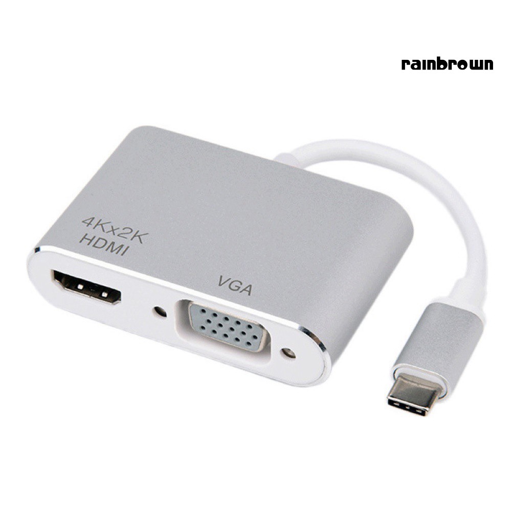 Bộ Chuyển Đổi / Rxl / Usb C Sang Hdmi Vga 4k Hd Cho Macbook