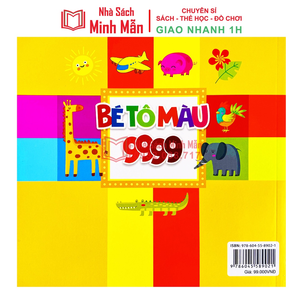 Sách - Bé tô màu 9999 song ngữ Anh Việt cho bé 2-6 tuổi