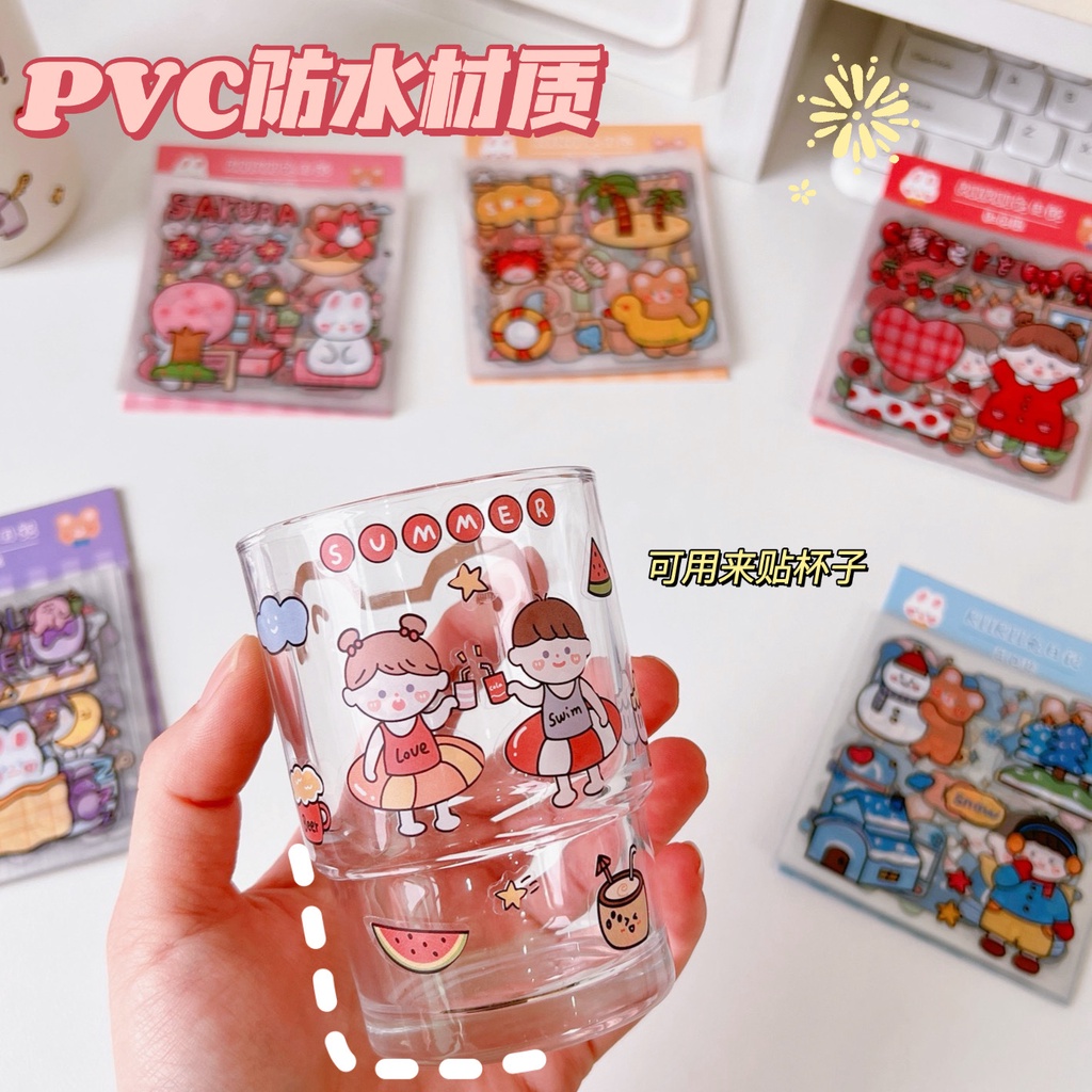 Set 20 tấm sticker trang trí sổ SK05 - Hình dán hoạt hình cute chống thấm nước