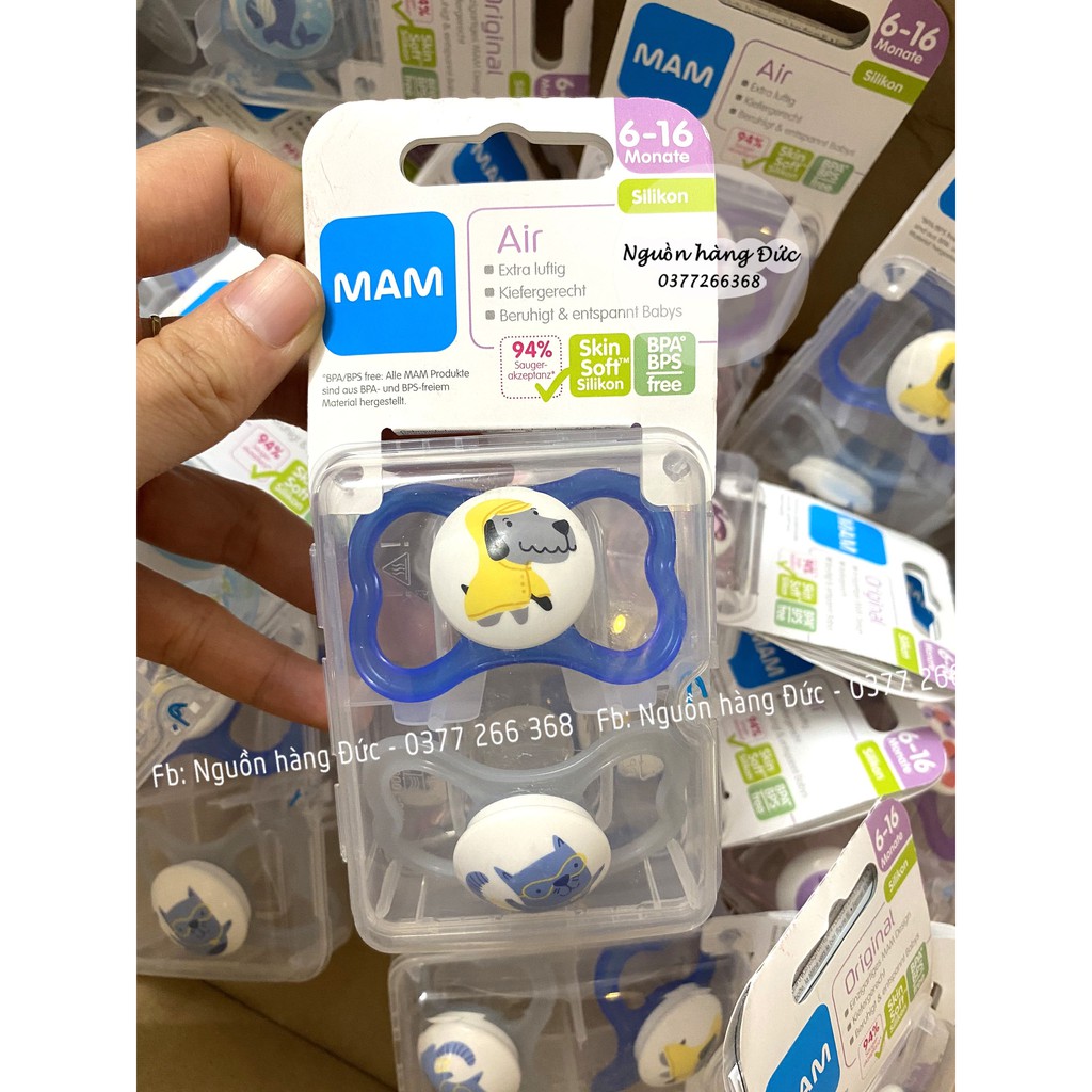 Ti giả MAM Đức 6-16m chỉnh nha cho bé Original, Air- Nguồn hàng Đức