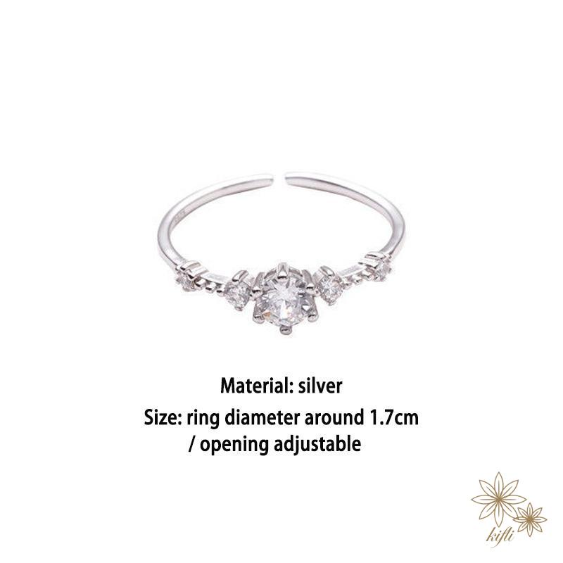 【kifli】Nhẫn Bạc 925 Kiểu Dáng Đơn Giản Thời Trang Dành Cho Nữ