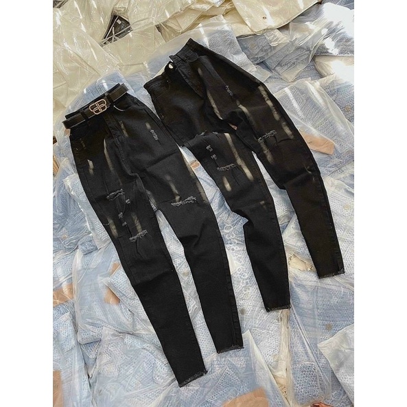 Quần jeans nữ lưng cao ôm body, quần bò nữ lưng siêu cao mã 07