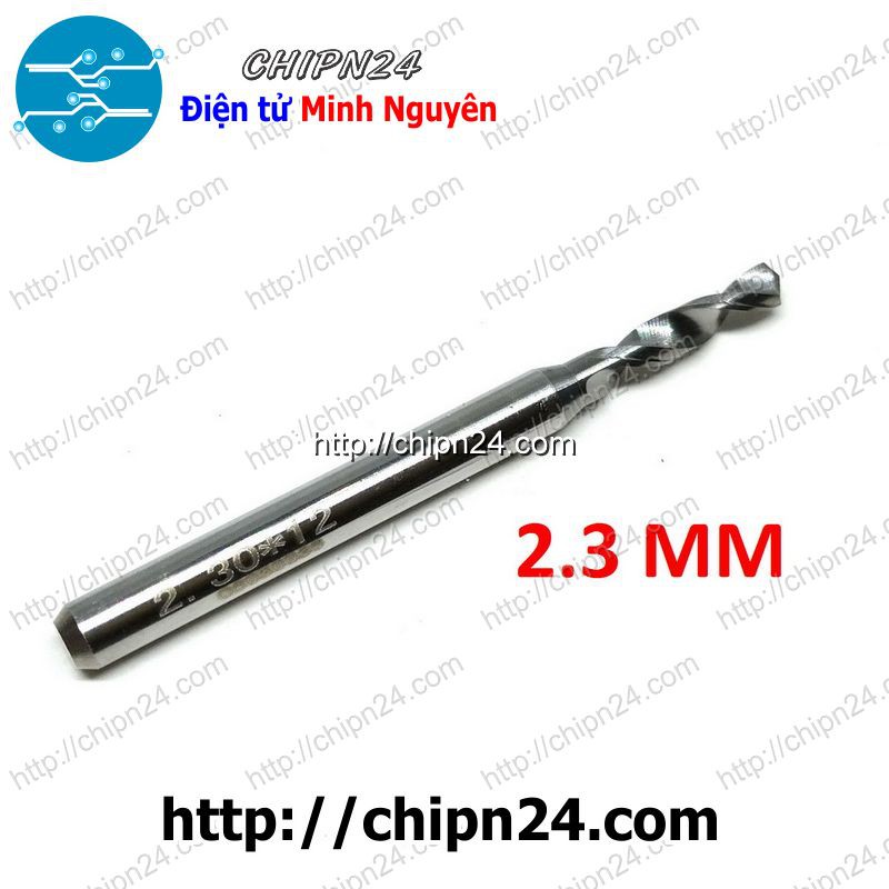 [1 CÂY] Mũi khoan mạch in CNC HỢP KIM 2.3mm (Mạch điện tử, PCB)