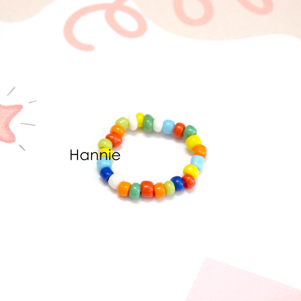 Set hạt cườm nhựa mix handmade - Combo vòng cổ vòng tay nhẫn dành cho nam nữ đơn giản