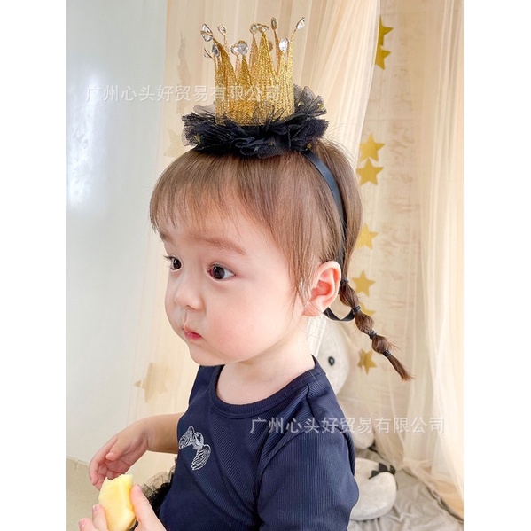 Kẹp tóc sinh nhật vương miện cho bé