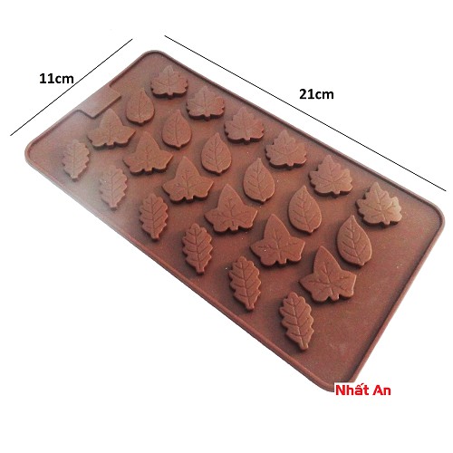 Khuôn silicone hình lá đổ rau câu, tạo hình fondant