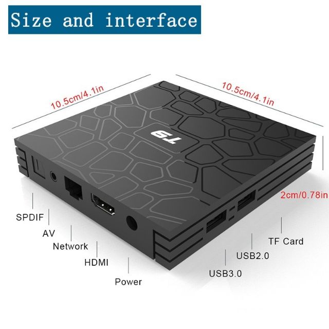 Android TV box T9 Ram 4G+32G xem truyền hình miễn phí