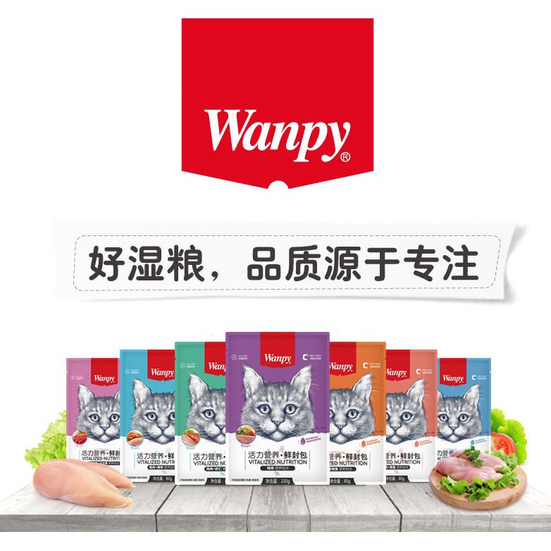 Pate cao cấp cho mèo Wanpy - 80gr