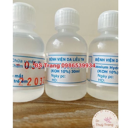 Dung dịch giảm u mềm lây KOH 10% 30ML viện Da liễu Trung ương