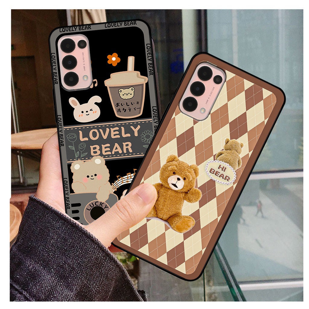 Ốp lưng Oppo Reno 5 4G / Reno 5 5G / Reno5 in hình gấu bear dễ thương, bền đẹp