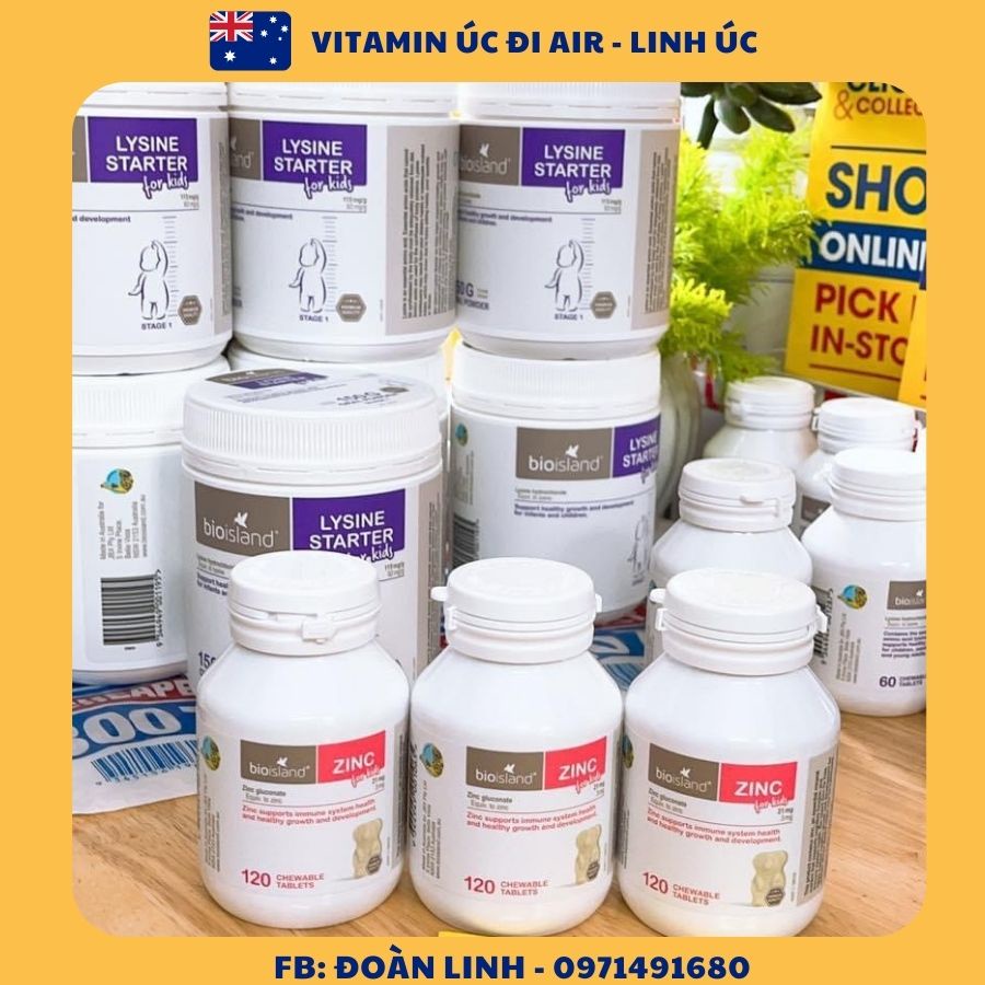 Kẽm Bio Island Zinc cho bé 🔥Hàng chuẩn Úc🔥Bổ sung kẽm cho bé 120V