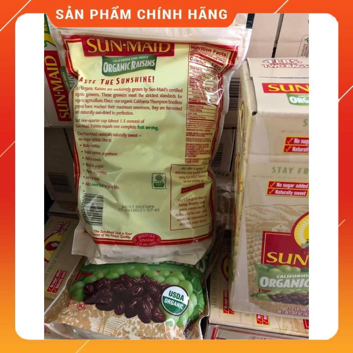 Nho Khô Tự Nhiên Hữu Cơ Sun-maid Organic Raisins