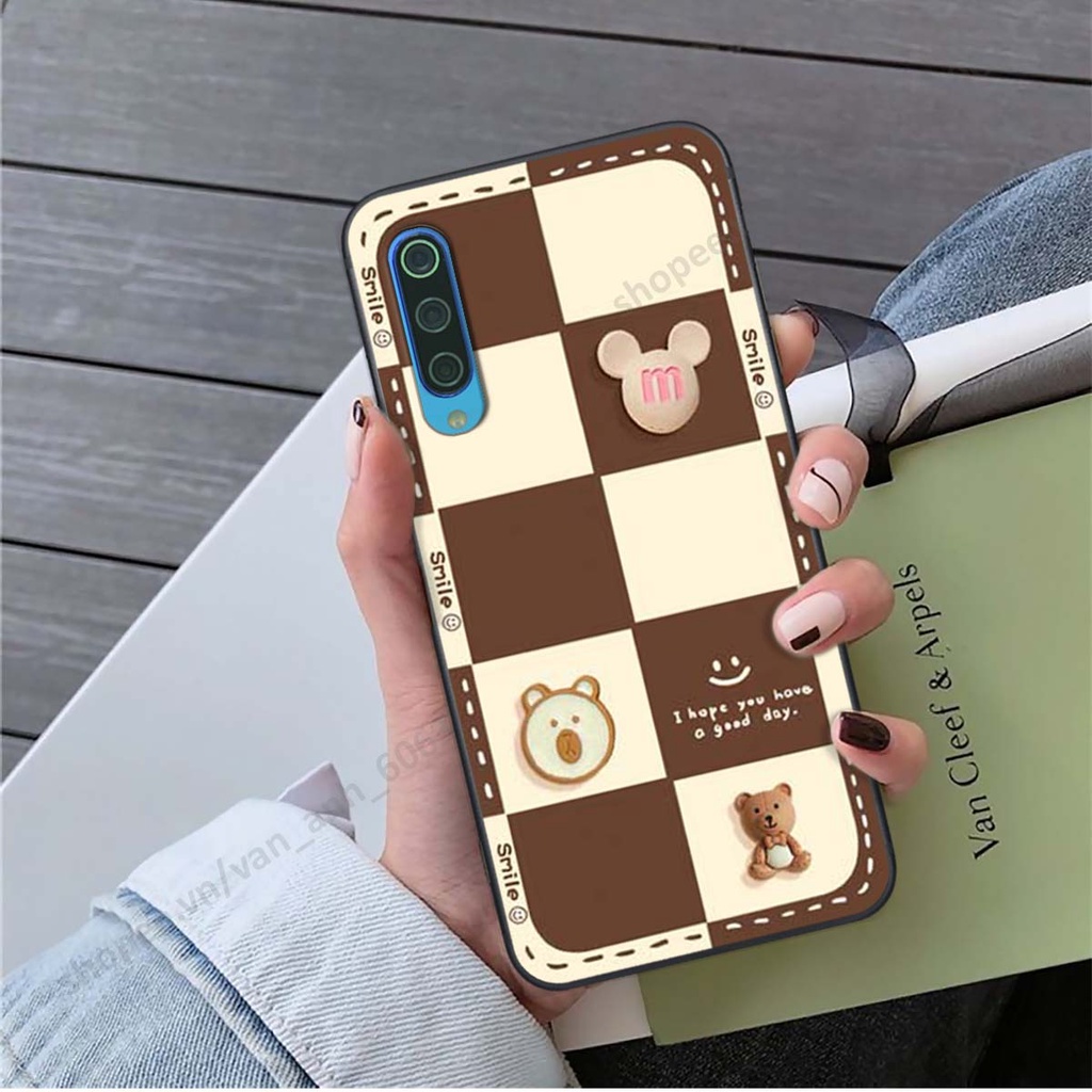 Ốp lưng Xiaomi Mi 9 SE hình gấu, kẹo dễ thương cute