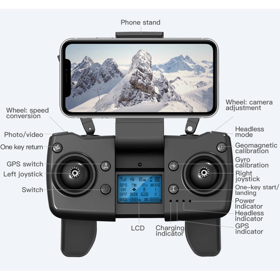 Flycam, Máy bay điều khiển từ xa ZLRC L900 PRO, Wifi 5G,  Camera 4K UHD góc rộng, Gimbal 2 Trục, Động cơ không chổi than