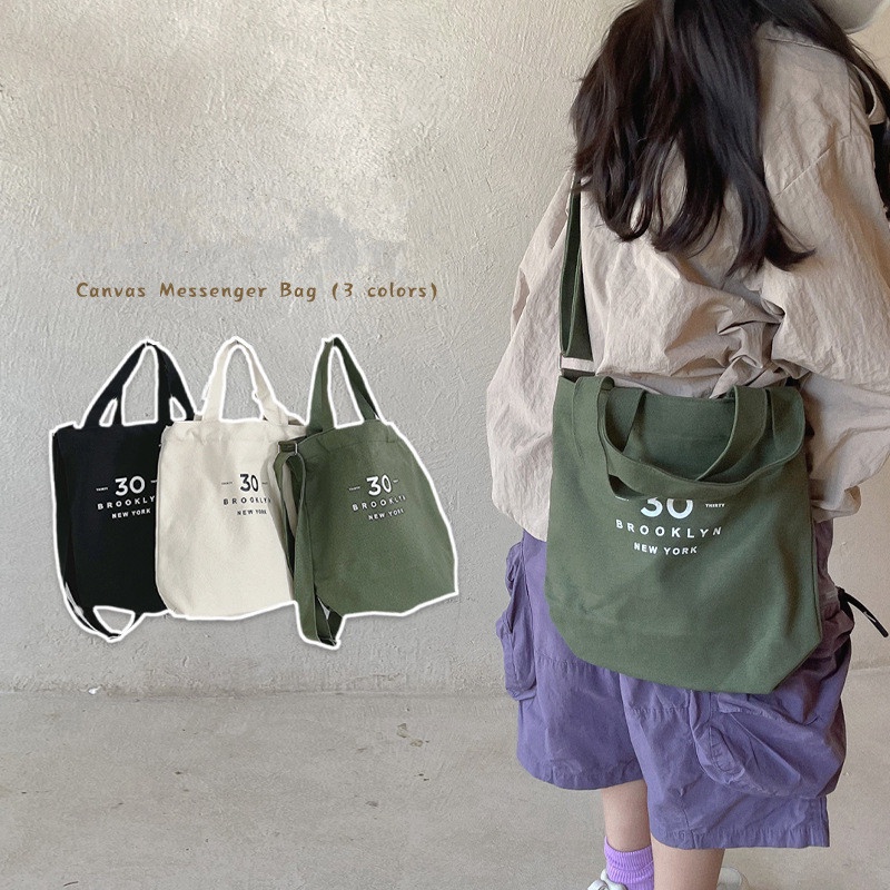 Túi vải In Chữ Đơn Giản Thời Trang Xu Hướng Hàn Quốc Cho Bé