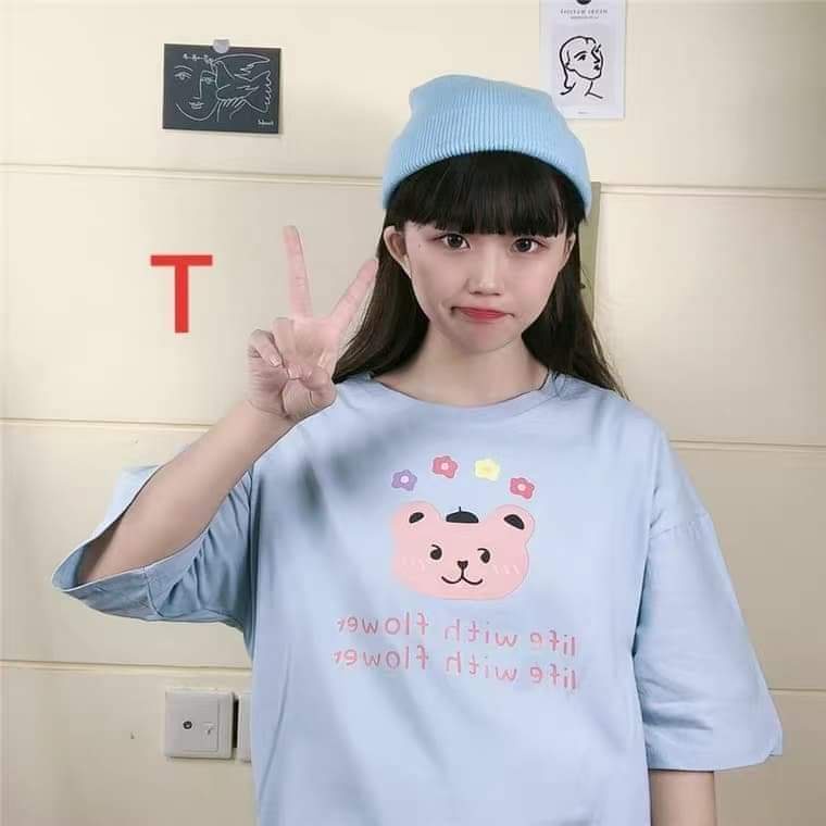 [Có size từ 20kg__90kg] [ 10 mẫu áo thun xanh nữ ] áo thun form rộng tay lỡ_ áo thun size s,m, l,x.AP27 | BigBuy360 - bigbuy360.vn