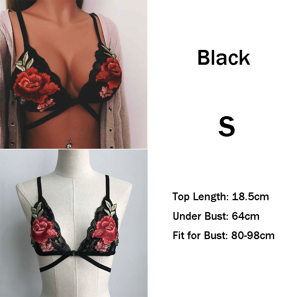 Áo ngực ren thêu hoa hình tam giác quyến rũ