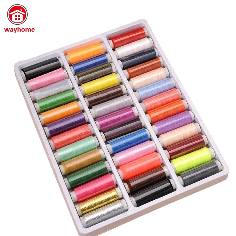 Bộ 39 cuộn chỉ vải cotton nhiều màu cho máy may