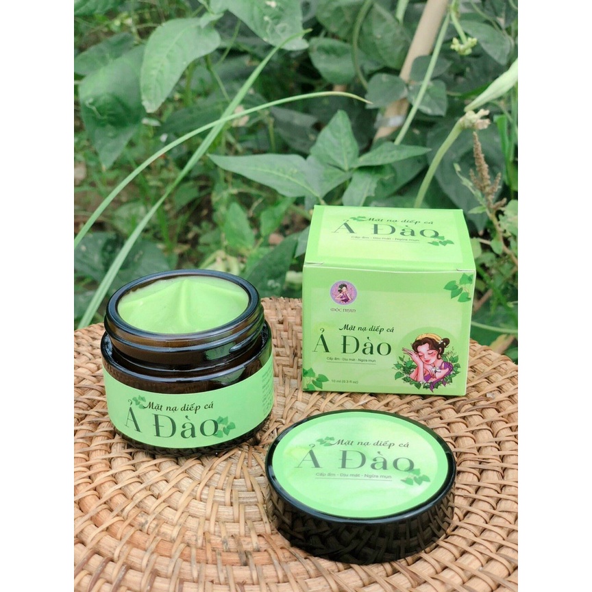 Tặng cọ_Mặt Nạ Rau Diếp Cá Ả Đào Dưỡng Da Giảm Mụn/ Mặt Nạ Diếp Cá Handmade Mộc Nhan Thải Độc, Giảm Sưng Đỏ Nhanh Chóng